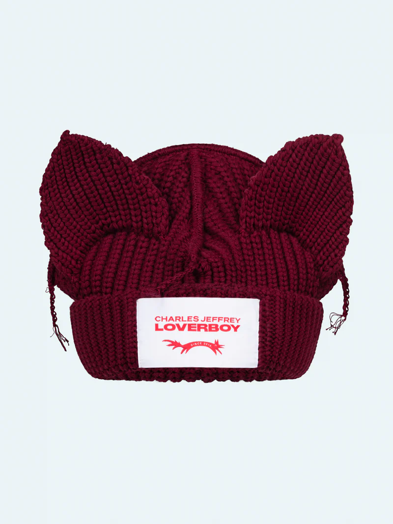 CHUNKY EARS BEANIE RED