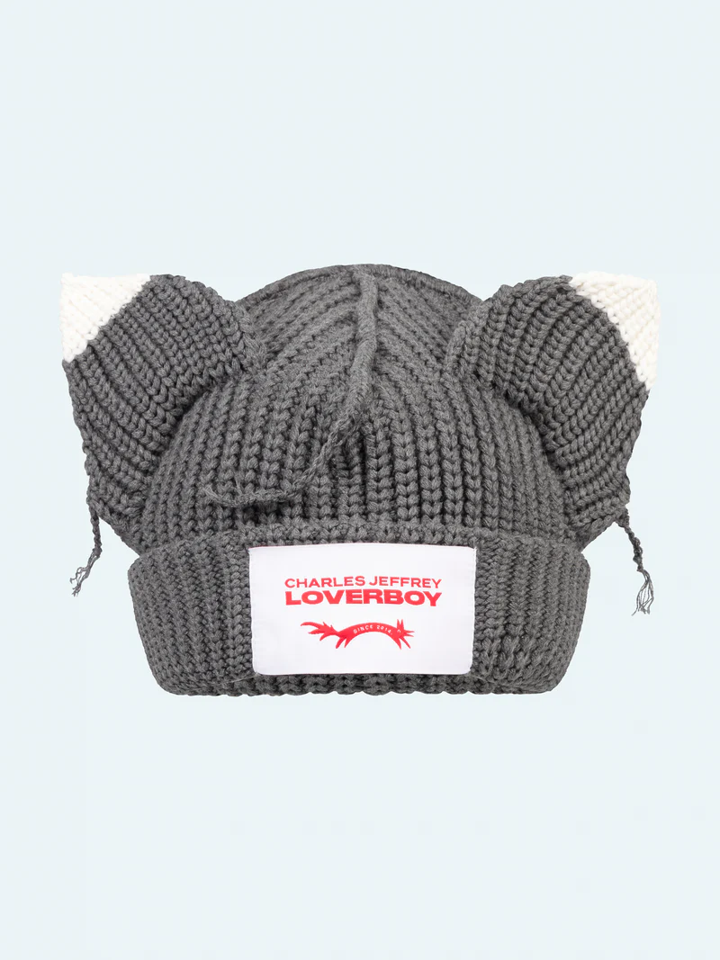 Chunky Ears Beanie in Raccoon